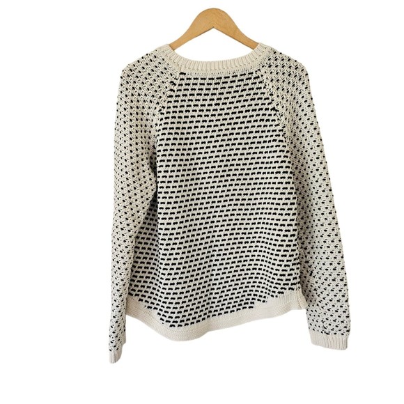 Anthropologie MOTH Black White Asymmetric Sweater Large - Picture 5 of 5